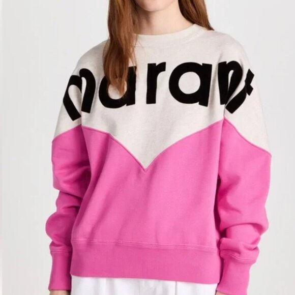 Isabel Marant Pink and Cream Sweater